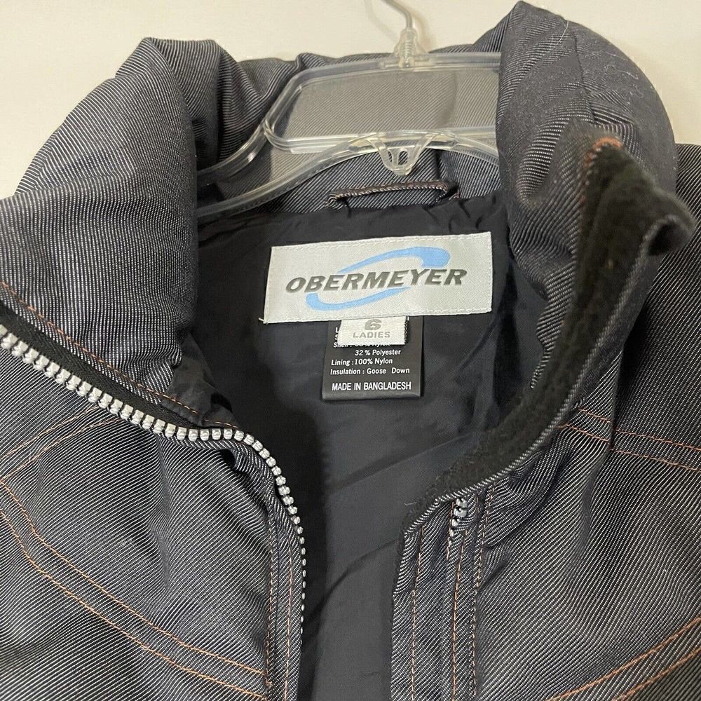 Obermeyer Winter puffer blue goose down vest women size 6 - Picture 5 of 6